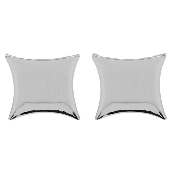 METAL SQUARE STATEMENT POST EARRINGS