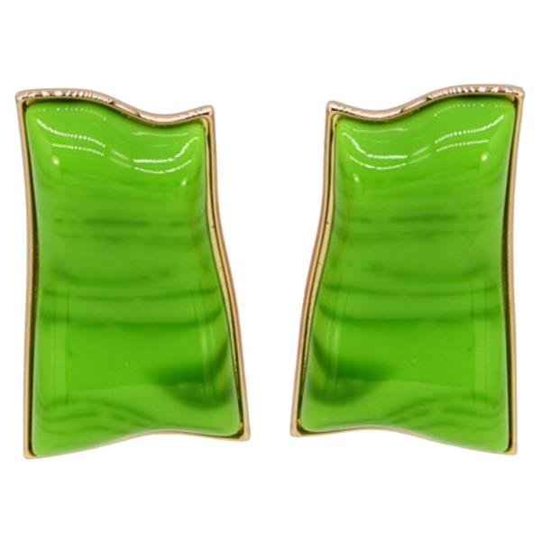 WAVE SQ RESIN STATEMENT POST EARRINGS
