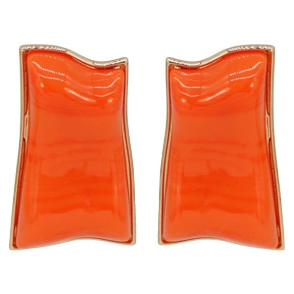 WAVE SQ RESIN STATEMENT POST EARRINGS