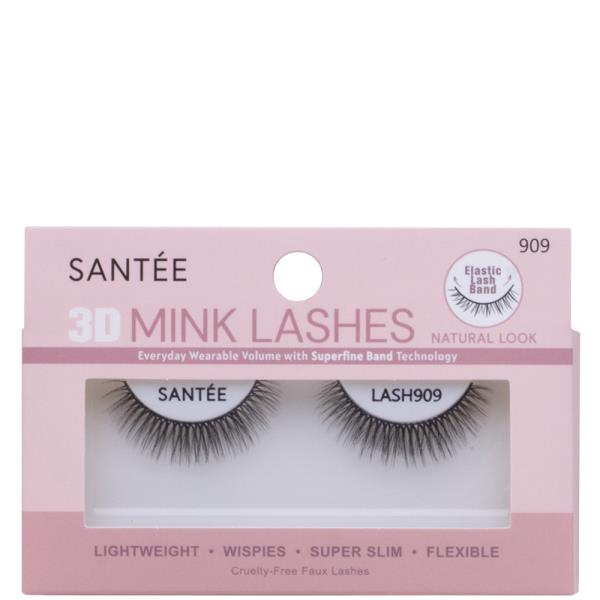 SANTEE 3D NATURAL LOOK MINK LASHES SET W DISPLAY