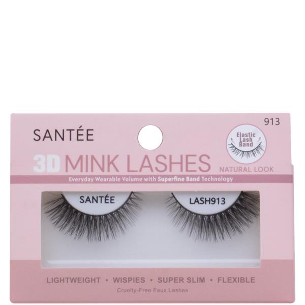 SANTEE 3D NATURAL LOOK MINK LASHES SET W DISPLAY