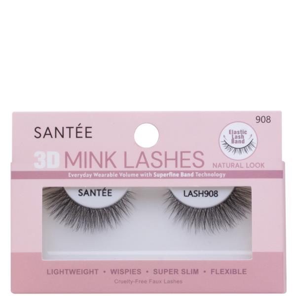 SANTEE 3D NATURAL LOOK MINK LASHES SET W DISPLAY