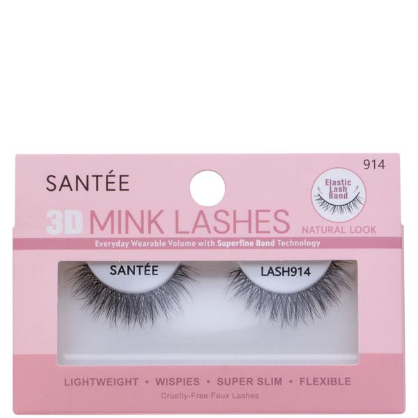 SANTEE 3D NATURAL LOOK MINK LASHES SET W DISPLAY