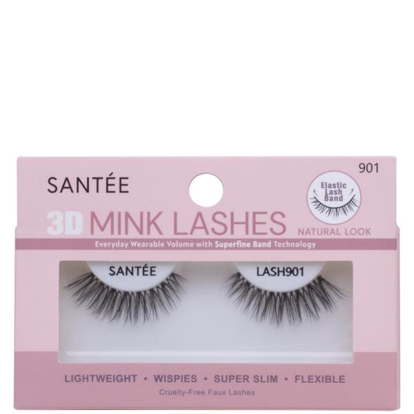 SANTEE 3D NATURAL LOOK MINK LASHES SET W DISPLAY