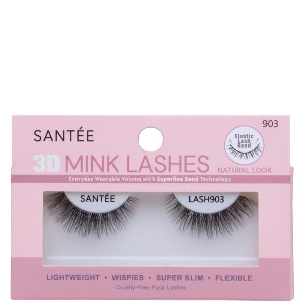 SANTEE 3D NATURAL LOOK MINK LASHES SET W DISPLAY