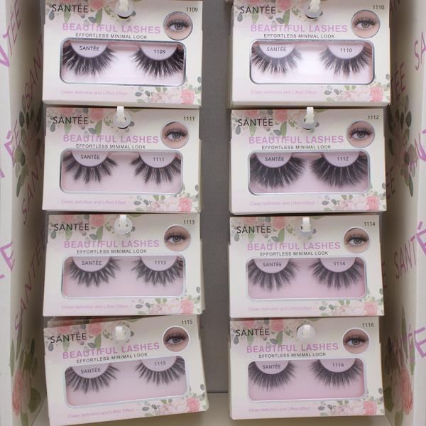 SANTEE BEAUTIFUL 3D FAUX MINK LASHES W DISPLAY SET