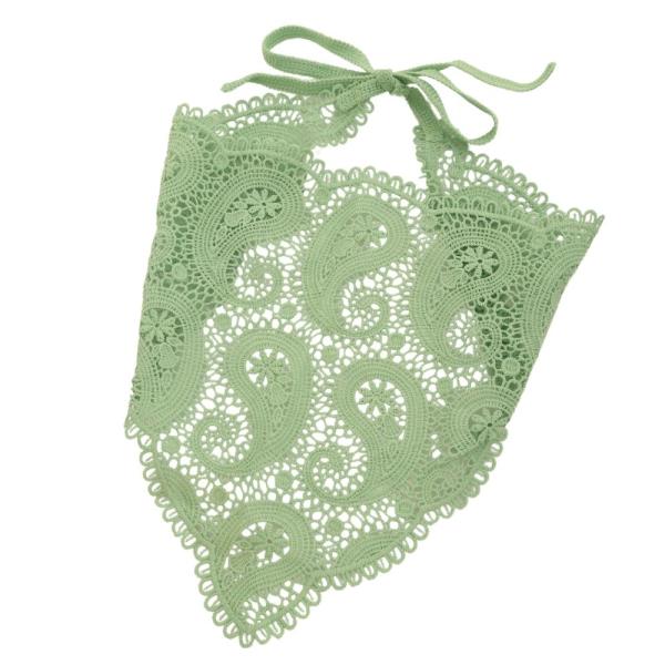 LACE FLORAL HALTER TRIANGLE HEAD SCARF
