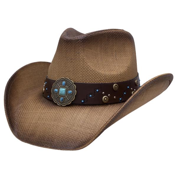 WESTERN STUDDED STONE COWBOY HAT