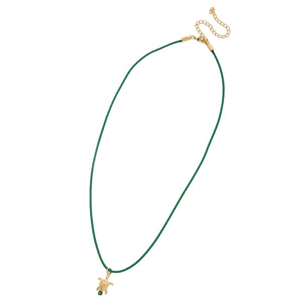 SODAJO TURTLE GEM PENDANT NECKLACE