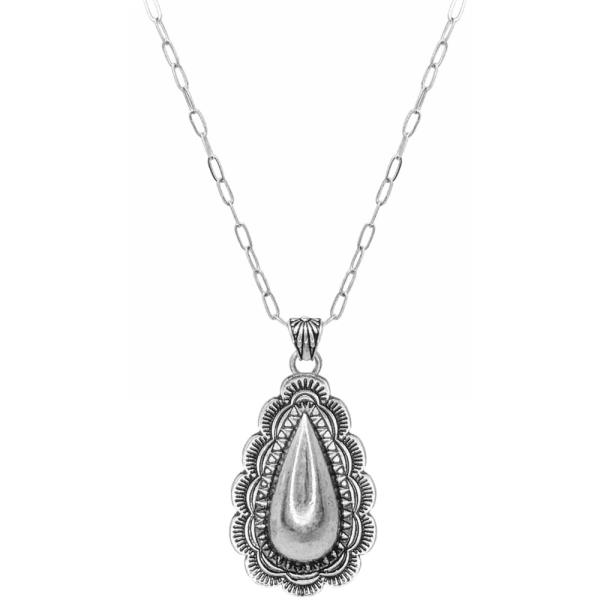 WESTERN TEARDROP PENDANT NECKLACE