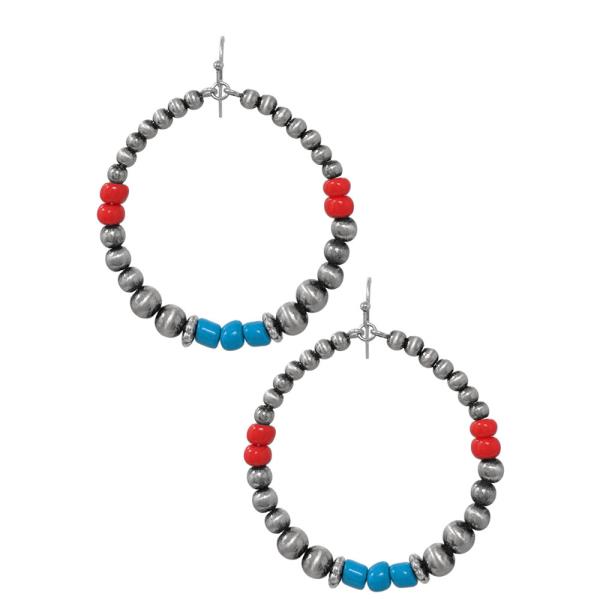 WESTERN NAVAJO PEARL DANGLE EARRING