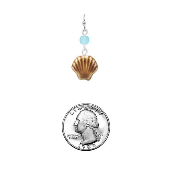 CERAMIC SEA SHELL EARRING
