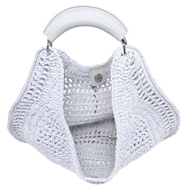 WOVEN HAND CROCHETED OPEN WEAVE CAMDEN HOBO BAG
