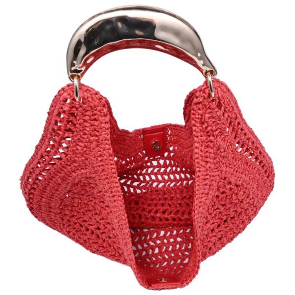 WOVEN HAND CROCHETED OPEN WEAVE CAMDEN GOLDIE HOBO BAG