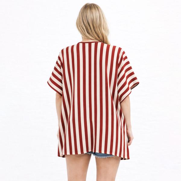 STRIPES KIMONO WITH POCKETS