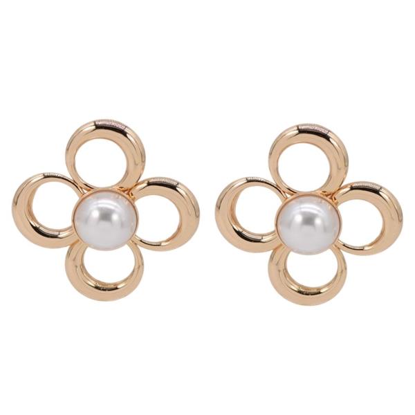 METAL CLOVER STATEMENT POST EARRING