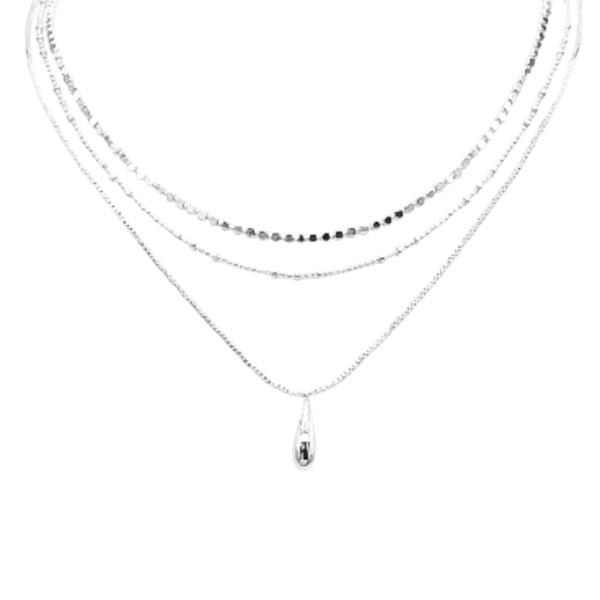 BRASS- 3 LYD TEARDROP PDT NECKLACE