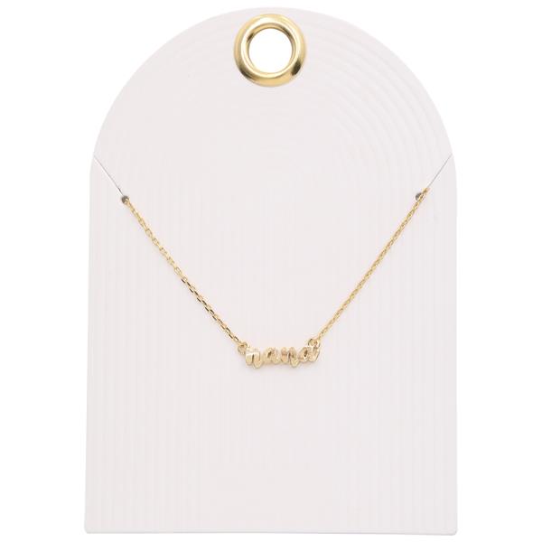 18K GOLD DIPPED NANA PENDANT NECKLACE