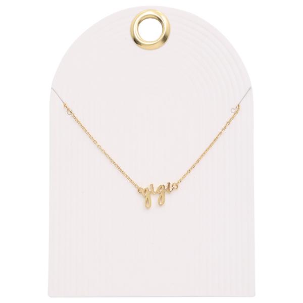18K GOLD DIPPED GIGI PENDANT NECKLACE