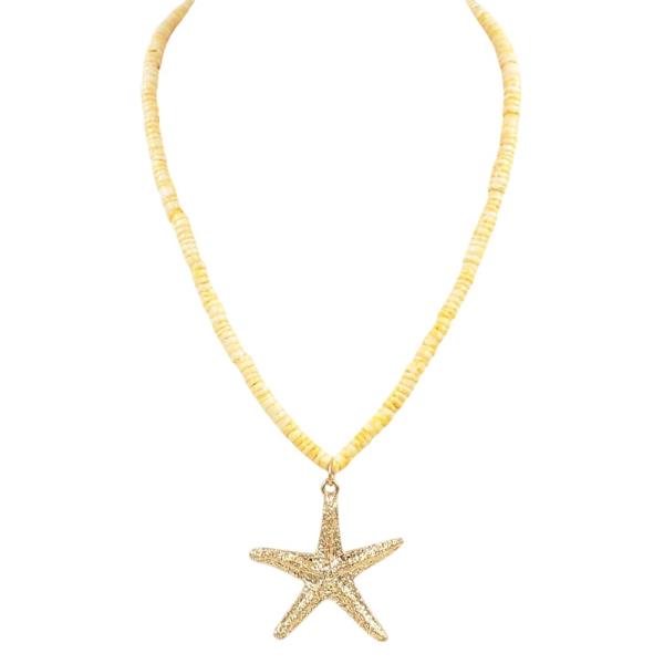 SHELL BEAD STARFISH PDT NECKLACE