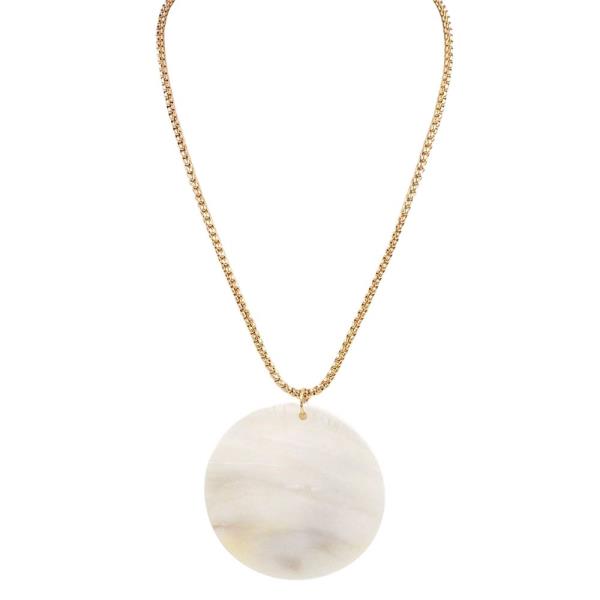 COTTON BIG DISC PDT NECKLACE