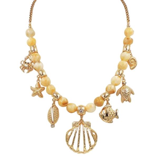 SEALIFE CHARM BEAD CHAIN NECKLACE