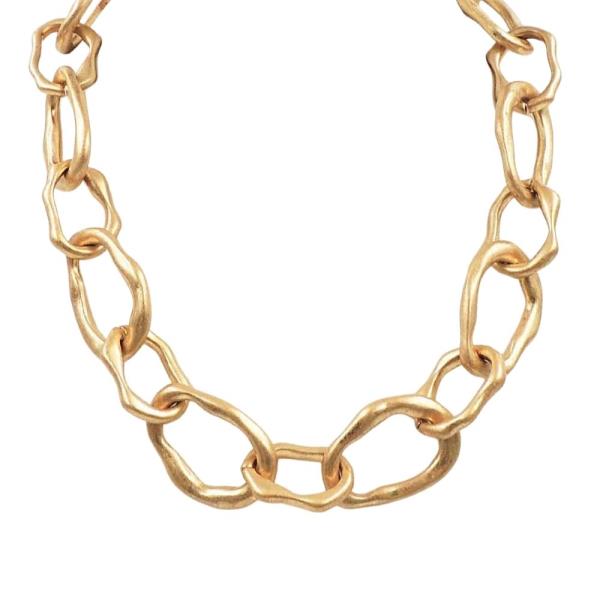 HAMMER OVAL CHAIN NECKLACE