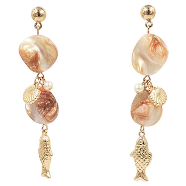 MOP FISH DROP EARRING