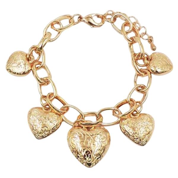HEART CHARM CHAIN BRACELET