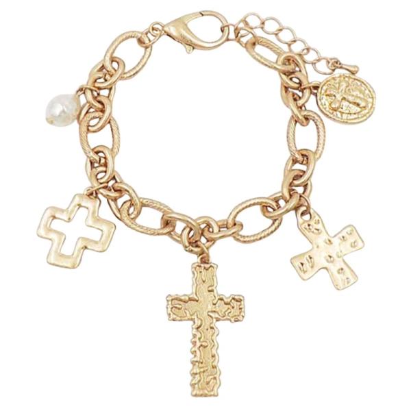 CROSS MULTI CHARM CHIAN BRACELET