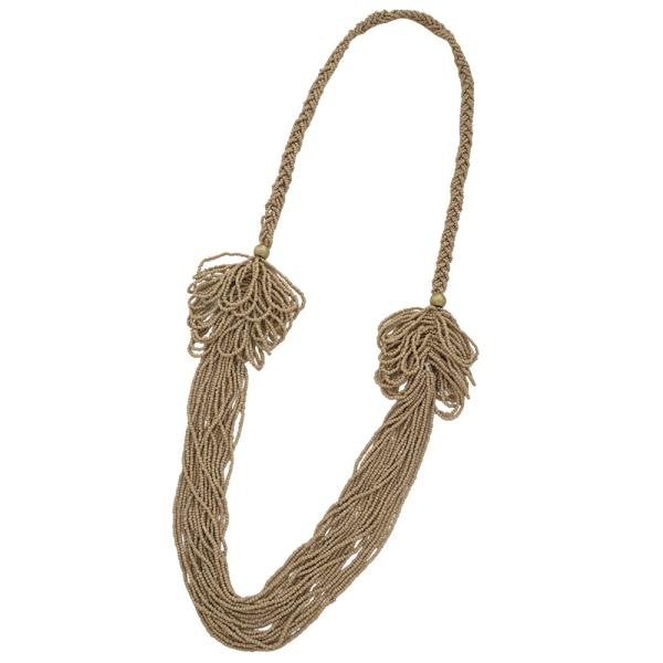 MULTI STRAND LAYER BEAD NECKLACE