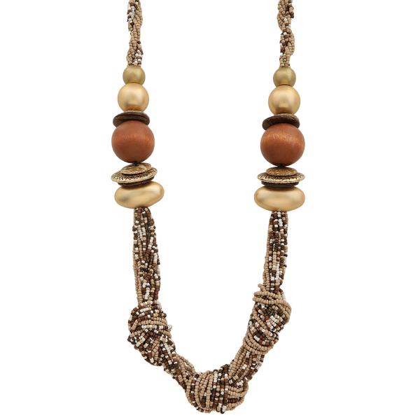 MULTI COLOR STRAND BEAD DESIGN NECKLACE