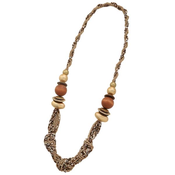 MULTI COLOR STRAND BEAD DESIGN NECKLACE