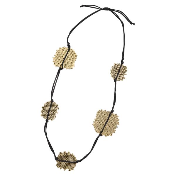 METAL TEXTURE DESIGN STRING NECKLACE