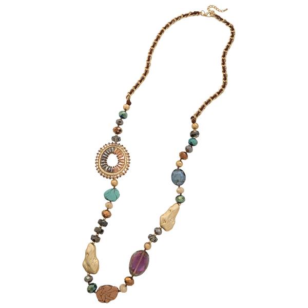 MULTI SHAPE BEAD DESIGN NECKLACE