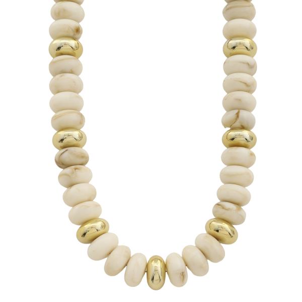 MIX BEAD METAL NECKLACE