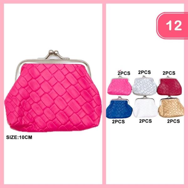 TEXTURED COIN PURSE (12 UNITS)