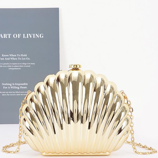 SHELL SHAPED DESIGN ACRYLIC EVENING CLUTCH BAG