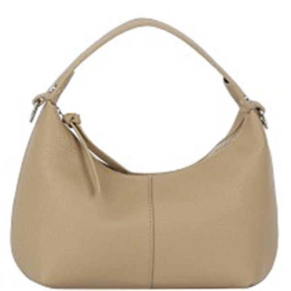 CURVED ZIPPER SHOULDER BAG