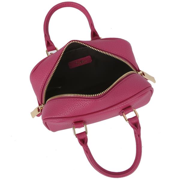 TEXTURED COLOR SATCHEL W CHERRY KEYCHAIN