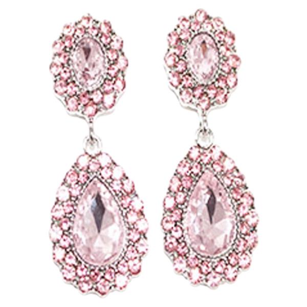 FE1977GCRY CRYSTAL STONE TEARDROP DROP EARRING