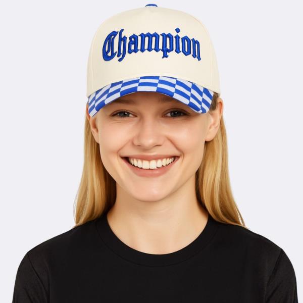 CHAMPION CHECKERED BASEBALL CAP