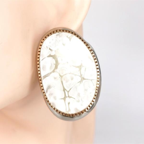 RESIN OVAL STATEMENT EARRING
