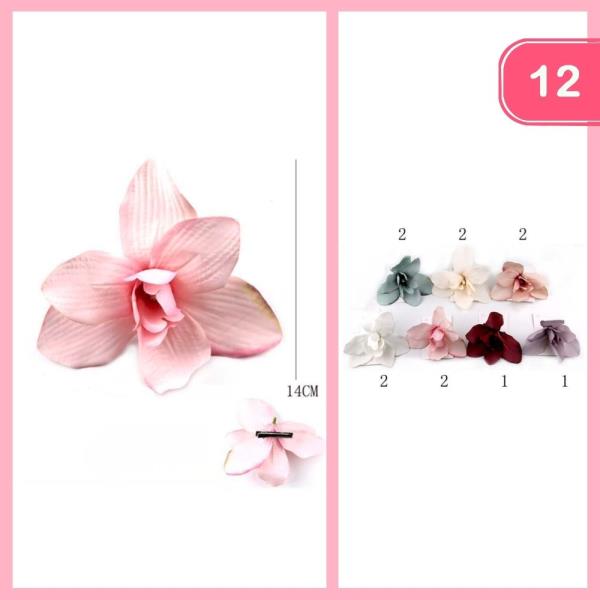 FLOWER HAIR CLIP (12 UNITS)
