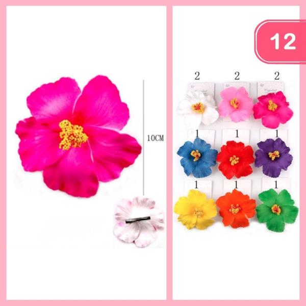 FLOWER HAIR CLIPS (12 UNITS)