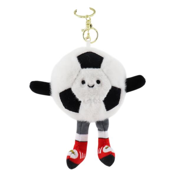 PLUSH SOCCERBALL CHARACTER BAG CHARM KEYCHAIN