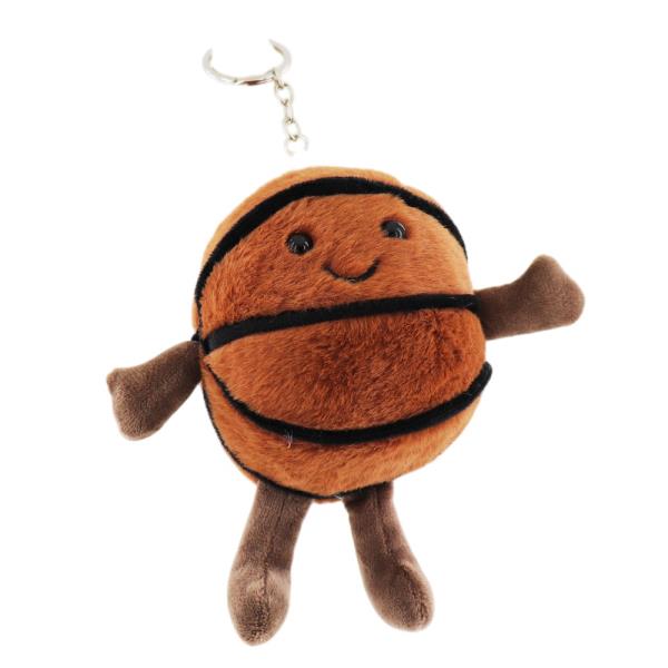 PLUSH BASKETBALL CHARACTER BAG CHARM KEYCHAIN