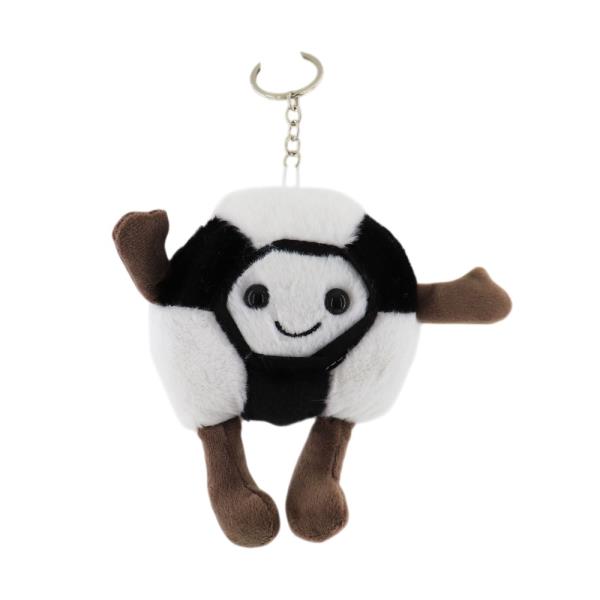 PLUSH SOCCER BALL CHARACTER BAG CHARM KEYCHAIN