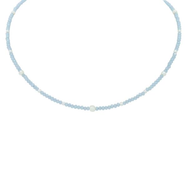 GLASS BEADED PEARL NECKLACE