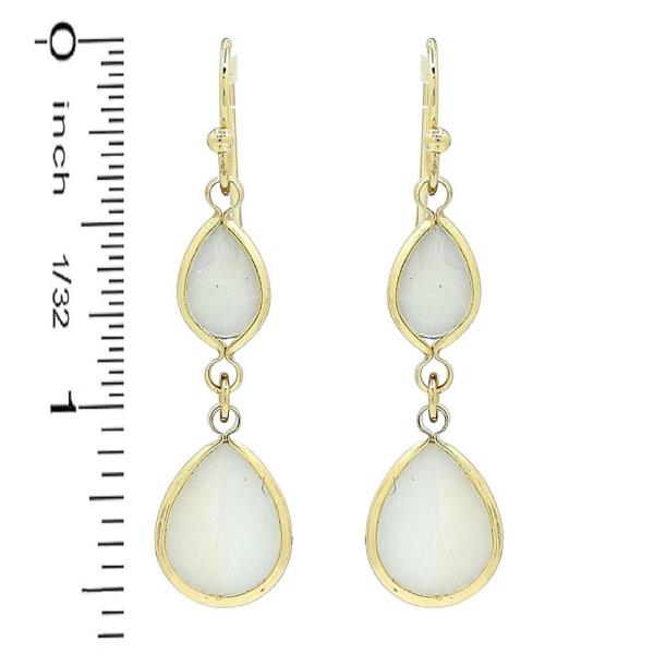 2 TEAR DROP MOP EARRING
